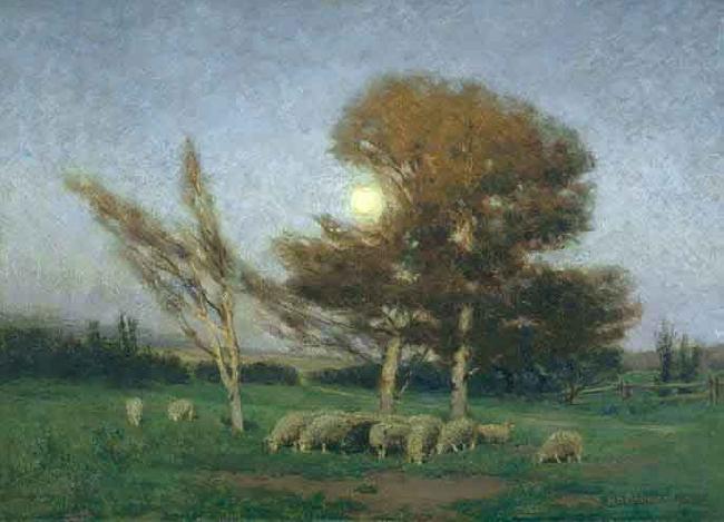 William Bromley Early Moonrise in September Germany oil painting art